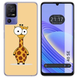 Funda Silicona para TCL 40 SE diseño Jirafa Dibujos