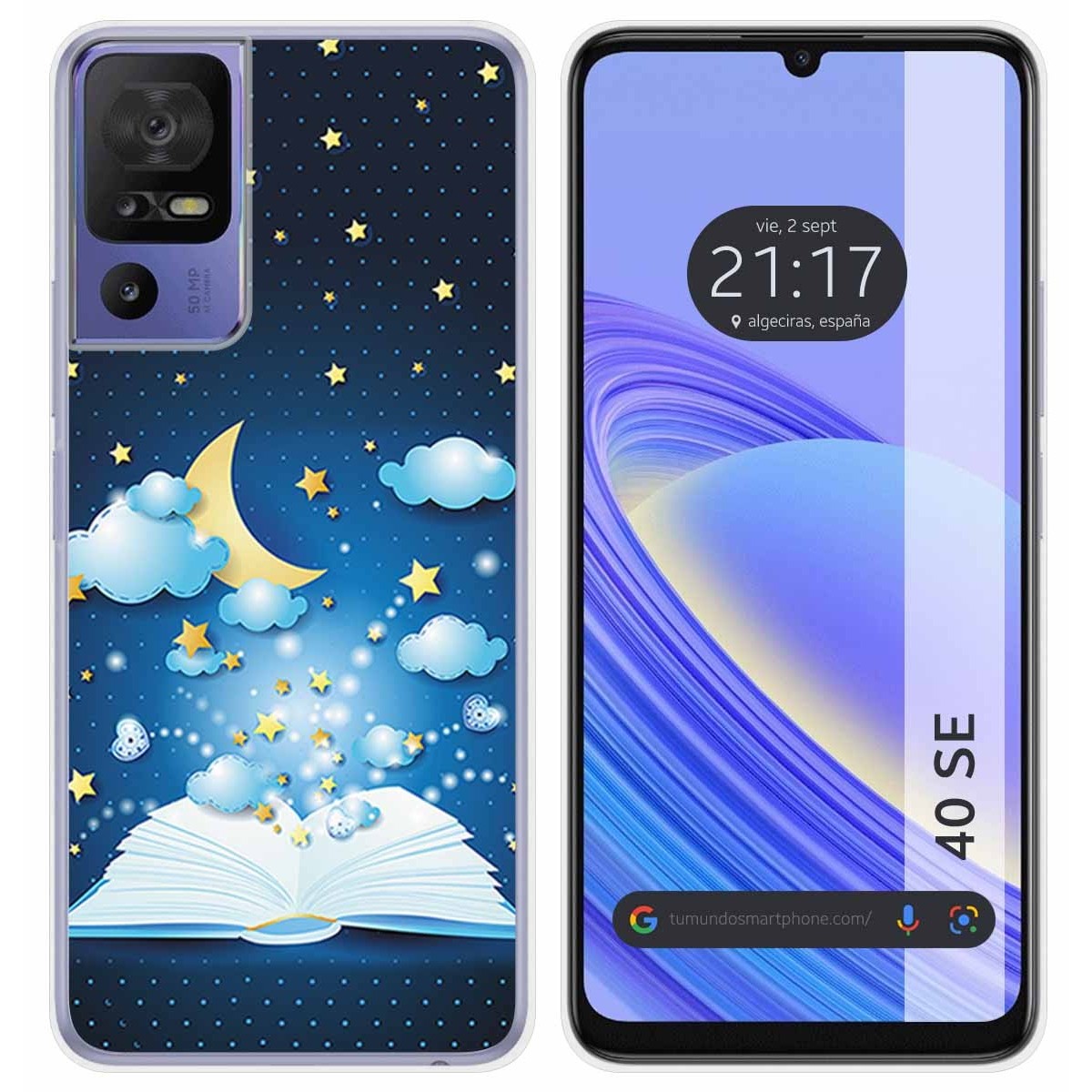 Funda Silicona para TCL 40 SE diseño Libro Cuentos Dibujos