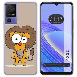 Funda Silicona para TCL 40 SE diseño Leon Dibujos