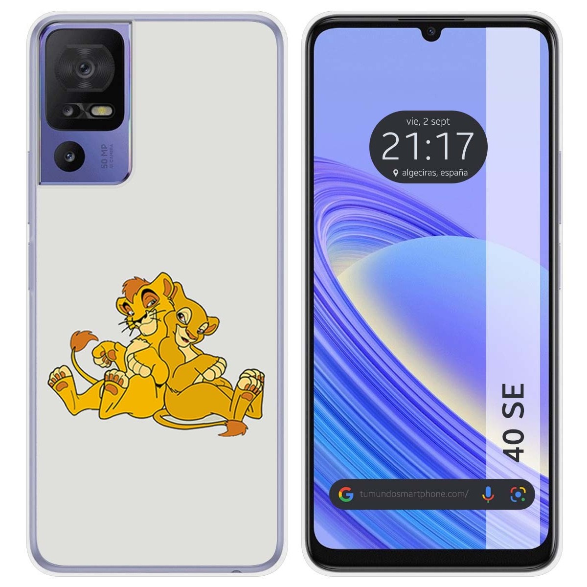 Funda Silicona para TCL 40 SE diseño Leones Dibujos