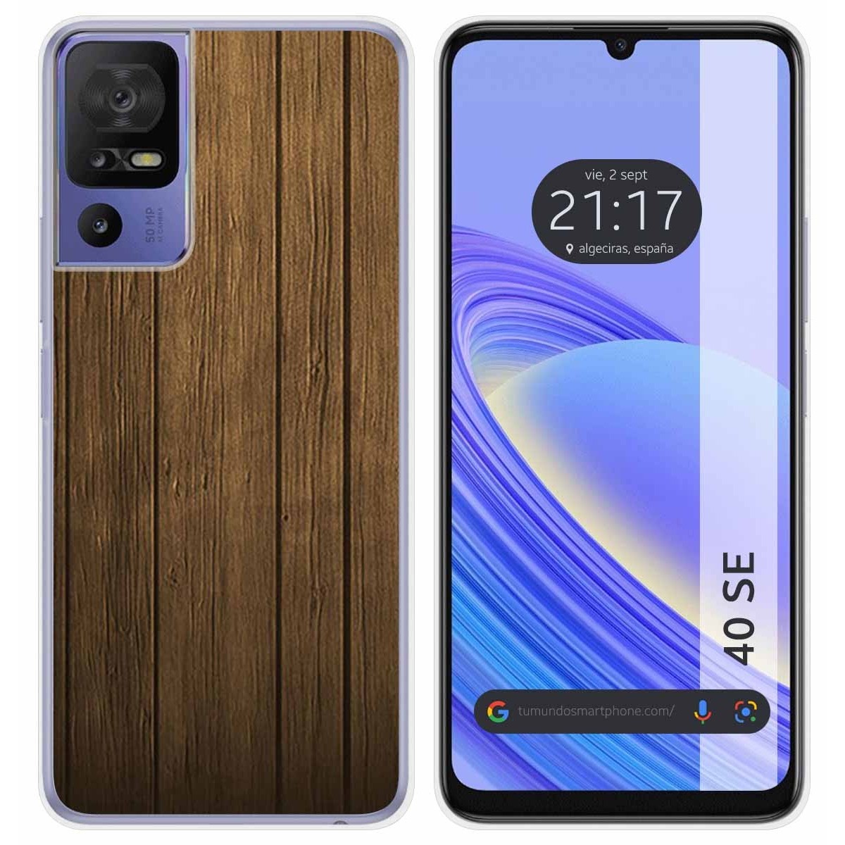 Funda Silicona para TCL 40 SE diseño Madera Dibujos