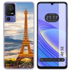 Funda Silicona para TCL 40 SE diseño Paris Dibujos