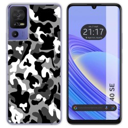 Funda Silicona para TCL 40 SE diseño Snow Camuflaje Dibujos