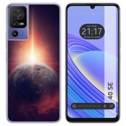 Funda Silicona para TCL 40 SE diseño Tierra Dibujos