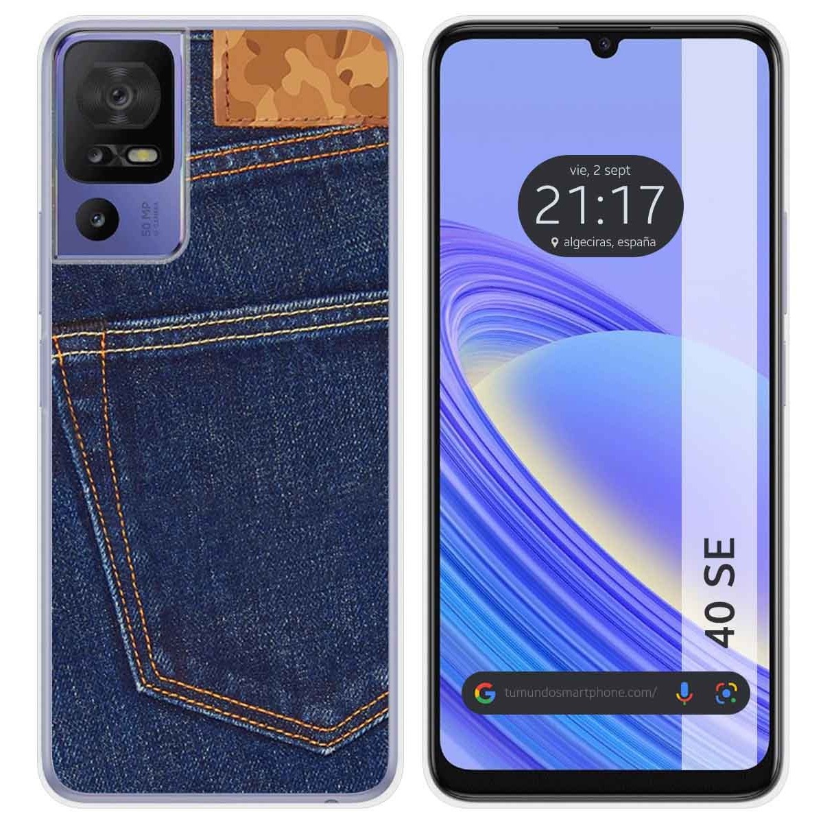 Funda Silicona para TCL 40 SE diseño Vaquero Dibujos