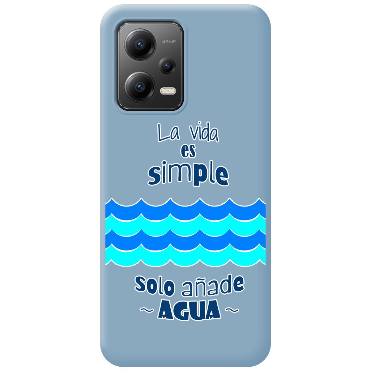 Funda Silicona Líquida Azul compatible con Xiaomi POCO X5 5G diseño Agua Dibujos
