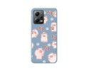 Funda Silicona Líquida Azul compatible con Xiaomi POCO X5 5G diseño Cerdos Dibujos