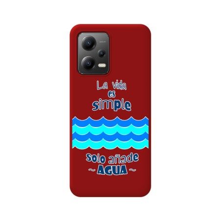 Funda Silicona Líquida Roja compatible con Xiaomi POCO X5 5G diseño Agua Dibujos