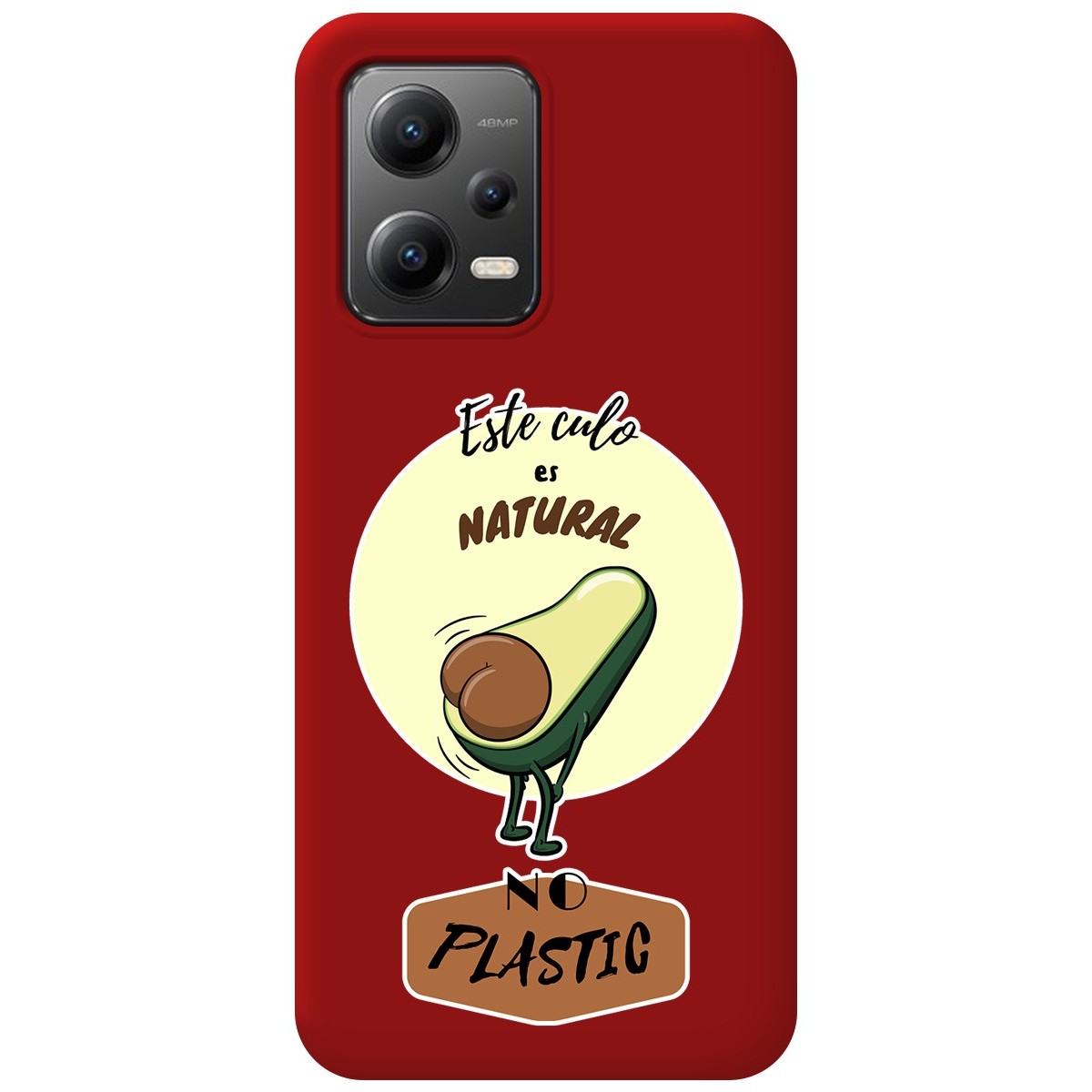 Funda Silicona Líquida Roja compatible con Xiaomi POCO X5 5G diseño Culo Natural Dibujos