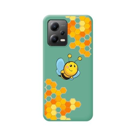 Funda Silicona Líquida Verde compatible con Xiaomi POCO X5 5G diseño Abeja Dibujos