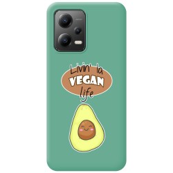 Funda Silicona Líquida Verde compatible con Xiaomi POCO X5 5G diseño Vegan Life Dibujos
