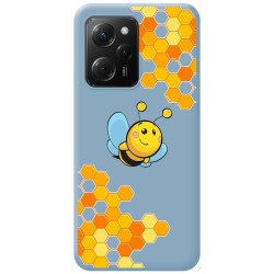 Funda Silicona Líquida Azul compatible con Xiaomi POCO X5 Pro 5G diseño Abeja Dibujos