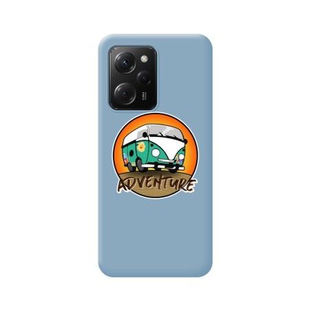 Funda Silicona Líquida Azul compatible con Xiaomi POCO X5 Pro 5G diseño Adventure Dibujos