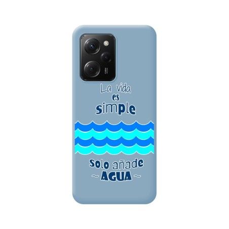 Funda Silicona Líquida Azul compatible con Xiaomi POCO X5 Pro 5G diseño Agua Dibujos