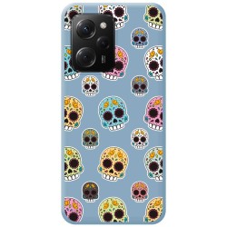 Funda Silicona Líquida Azul compatible con Xiaomi POCO X5 Pro 5G diseño Catrina Dibujos