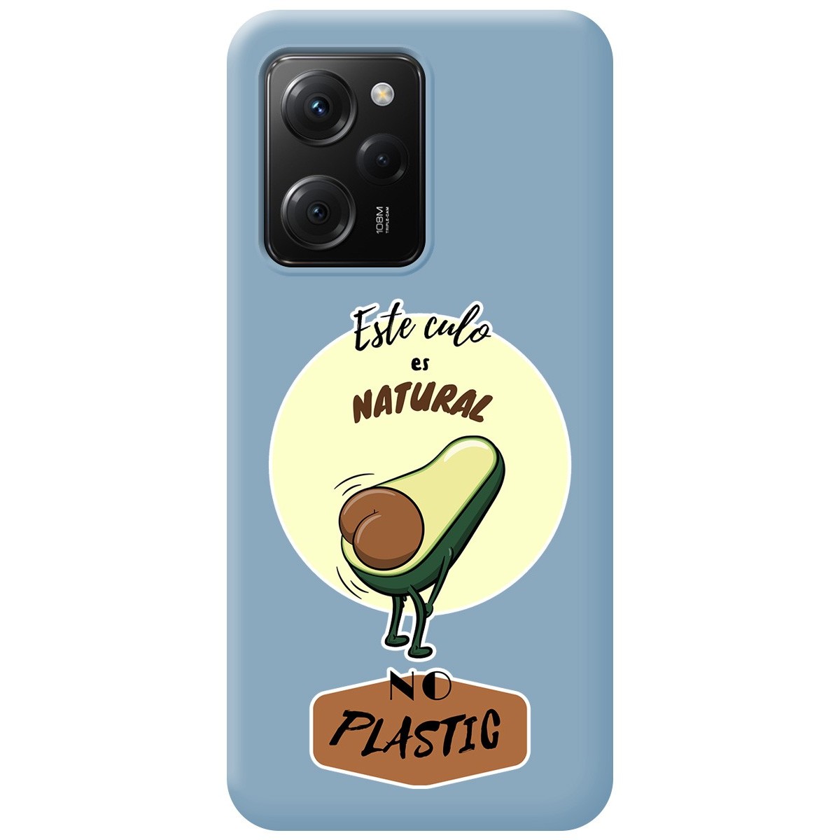 Funda Silicona Líquida Azul compatible con Xiaomi POCO X5 Pro 5G diseño Culo Natural Dibujos