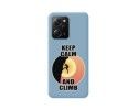 Funda Silicona Líquida Azul compatible con Xiaomi POCO X5 Pro 5G diseño Hombre Escalada Dibujos