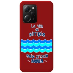 Funda Silicona Líquida Roja compatible con Xiaomi POCO X5 Pro 5G diseño Agua Dibujos