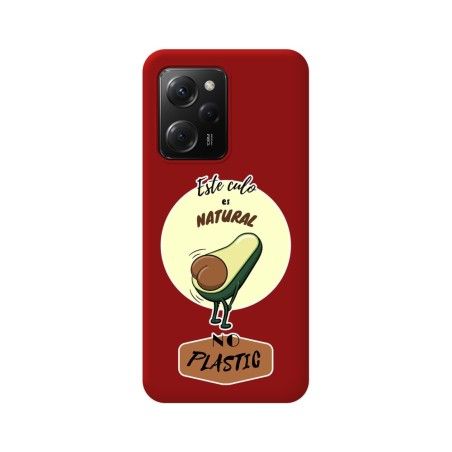 Funda Silicona Líquida Roja compatible con Xiaomi POCO X5 Pro 5G diseño Culo Natural Dibujos