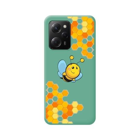 Funda Silicona Líquida Verde compatible con Xiaomi POCO X5 Pro 5G diseño Abeja Dibujos