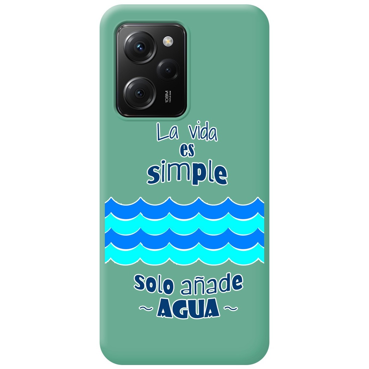 Funda Silicona Líquida Verde compatible con Xiaomi POCO X5 Pro 5G diseño Agua Dibujos
