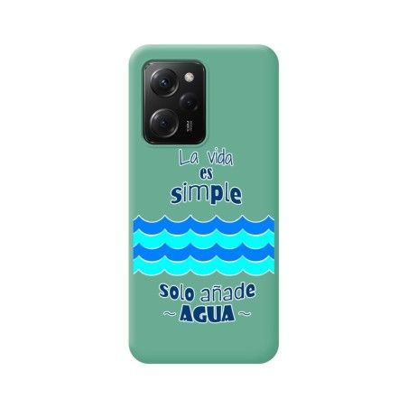 Funda Silicona Líquida Verde compatible con Xiaomi POCO X5 Pro 5G diseño Agua Dibujos