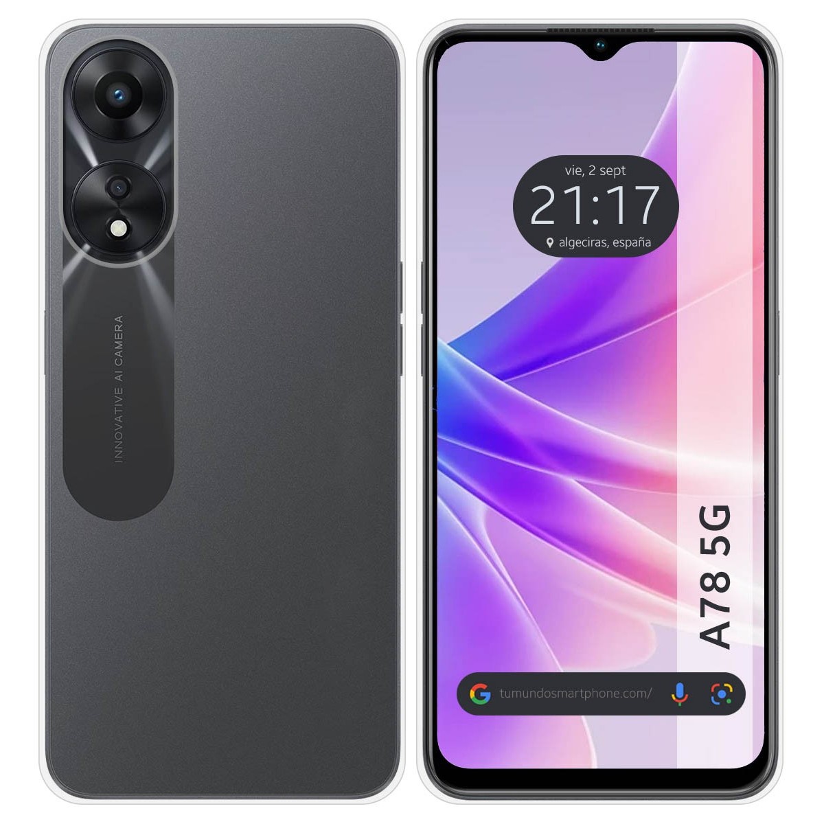 Funda Silicona Gel TPU Transparente para Oppo A78 5G