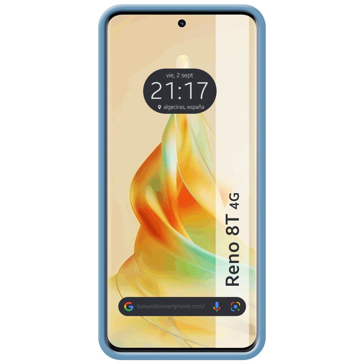 Funda Silicona Líquida Ultra Suave para Oppo Reno 8T 4G color Azul