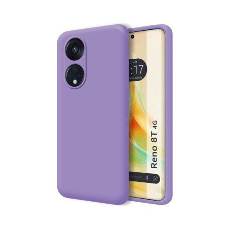 Funda Silicona Líquida Ultra Suave para Oppo Reno 8T 4G color Morada