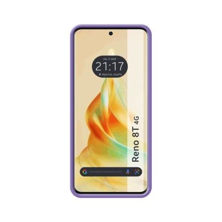 Funda Silicona Líquida Ultra Suave para Oppo Reno 8T 4G color Morada