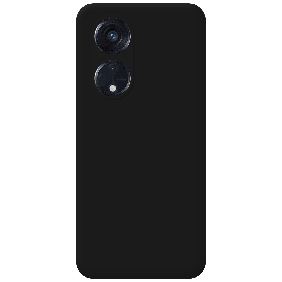 Funda Silicona Líquida Ultra Suave para Oppo Reno 8T 4G color Negra