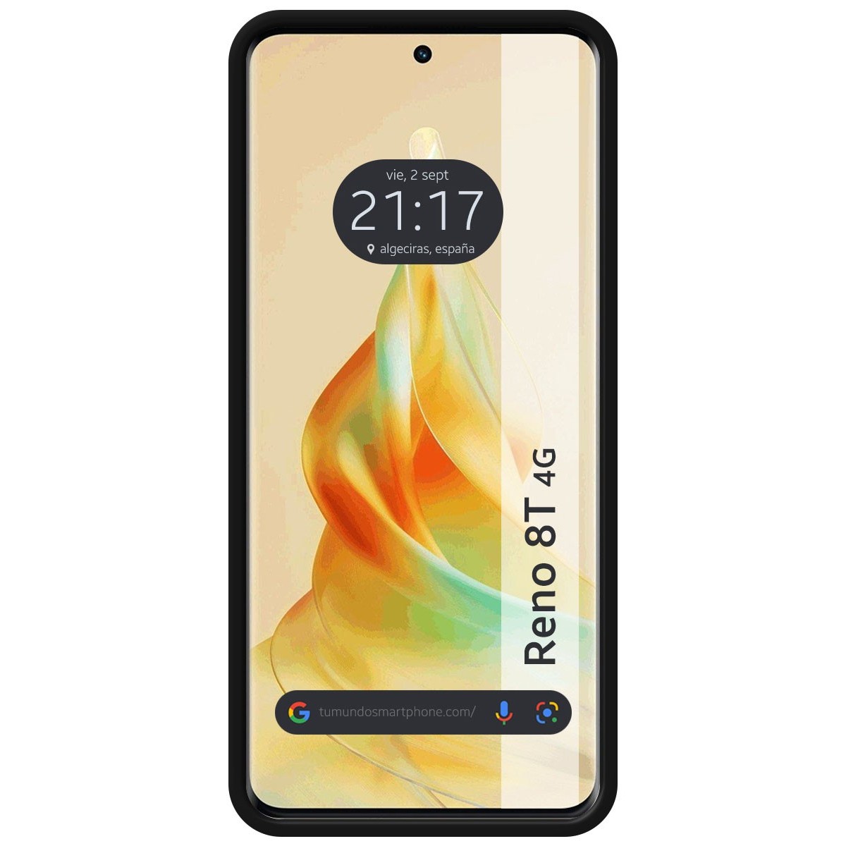 Funda Silicona Líquida Ultra Suave para Oppo Reno 8T 4G color Negra