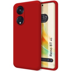 Funda Silicona Líquida Ultra Suave para Oppo Reno 8T 4G color Roja