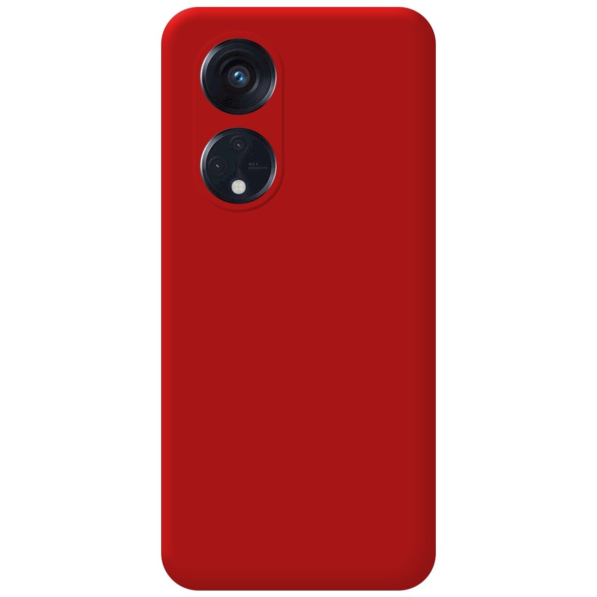 Funda Silicona Líquida Ultra Suave para Oppo Reno 8T 4G color Roja