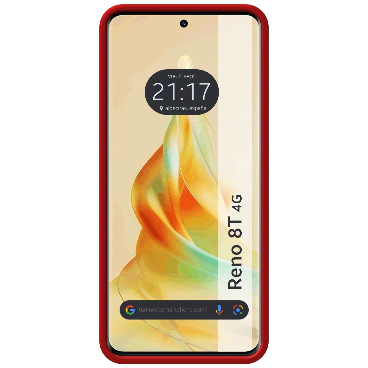 Funda Silicona Líquida Ultra Suave para Oppo Reno 8T 4G color Roja