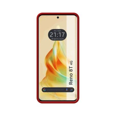Funda Silicona Líquida Ultra Suave para Oppo Reno 8T 4G color Roja
