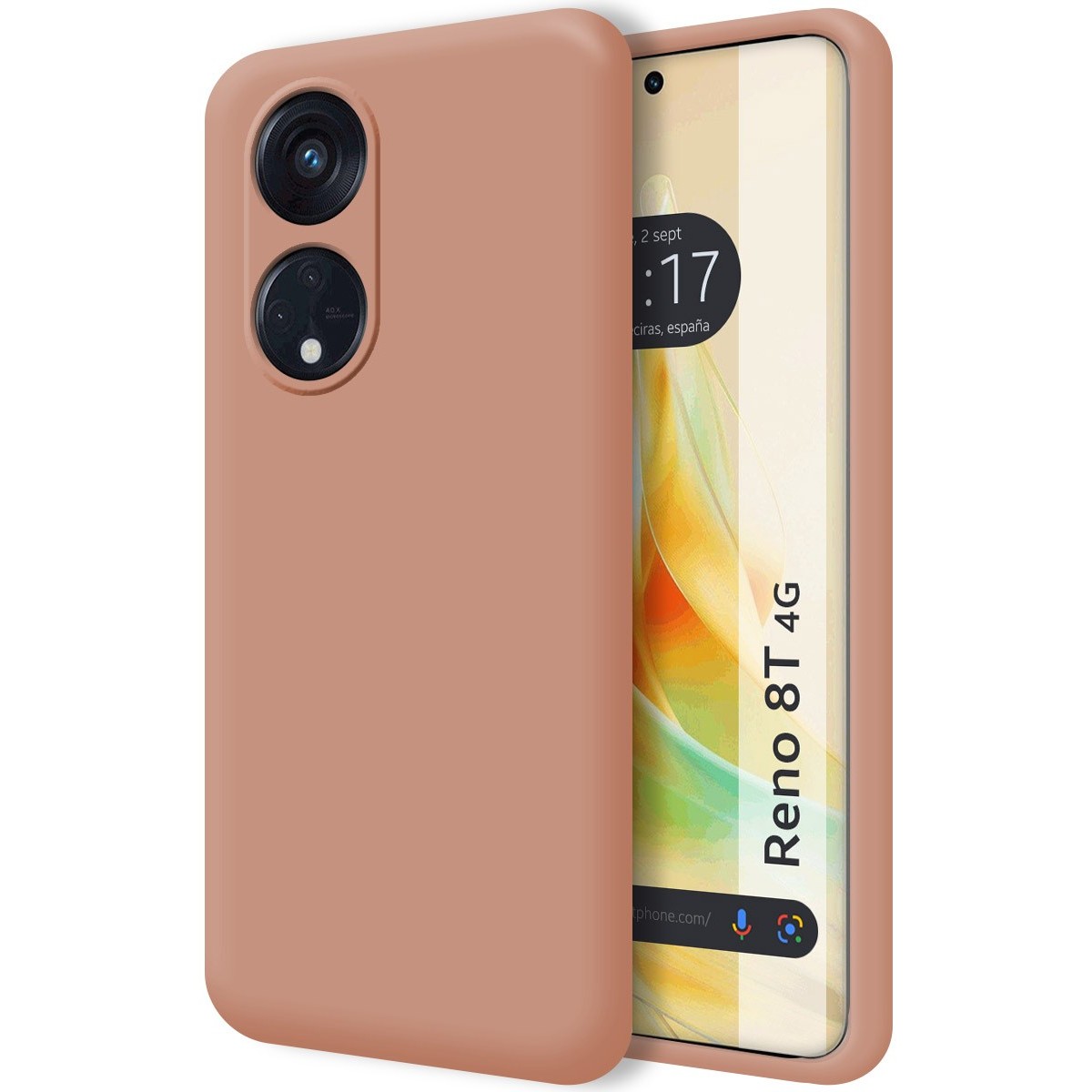 Funda Silicona Líquida Ultra Suave para Oppo Reno 8T 4G color Rosa