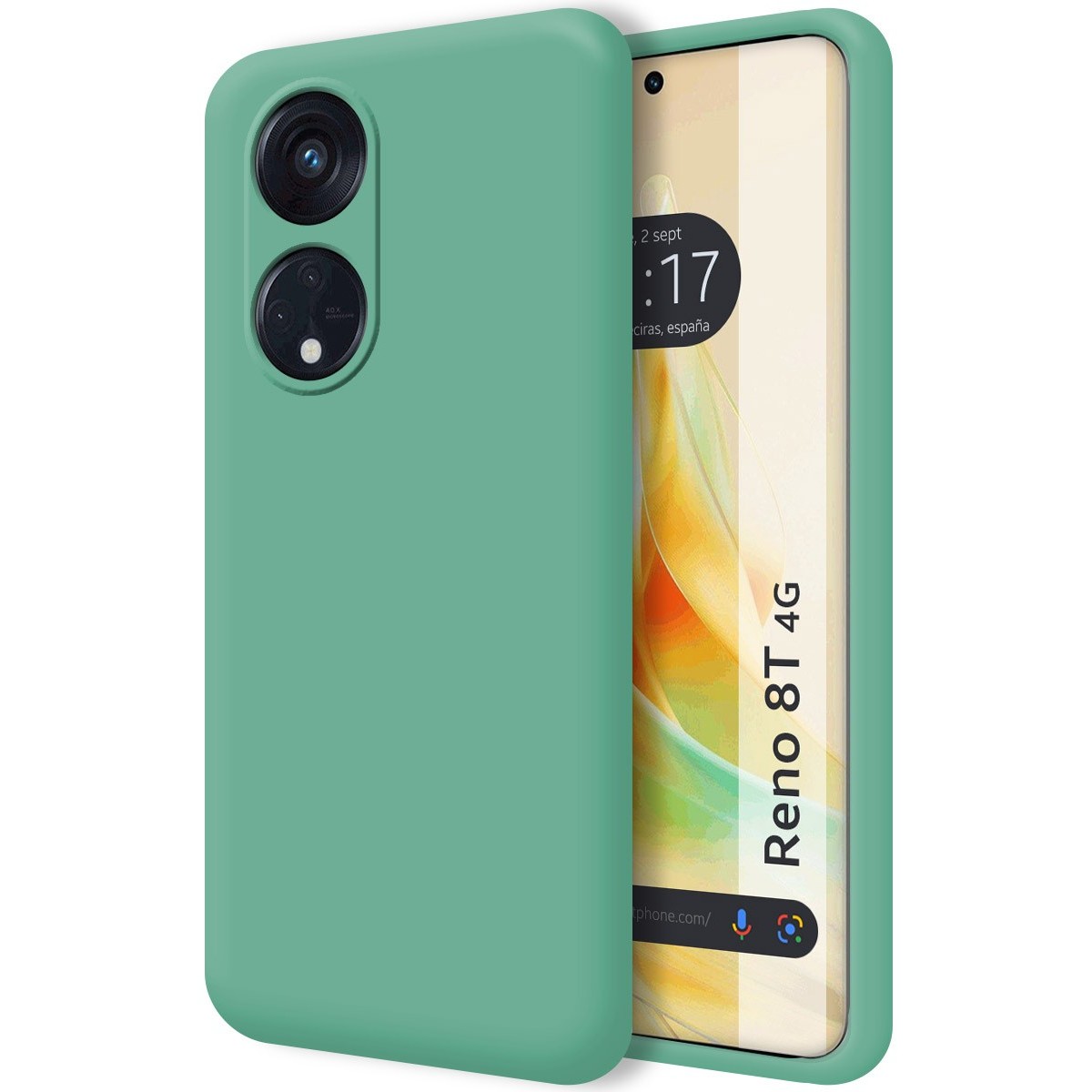 Funda Silicona Líquida Ultra Suave para Oppo Reno 8T 4G color Verde