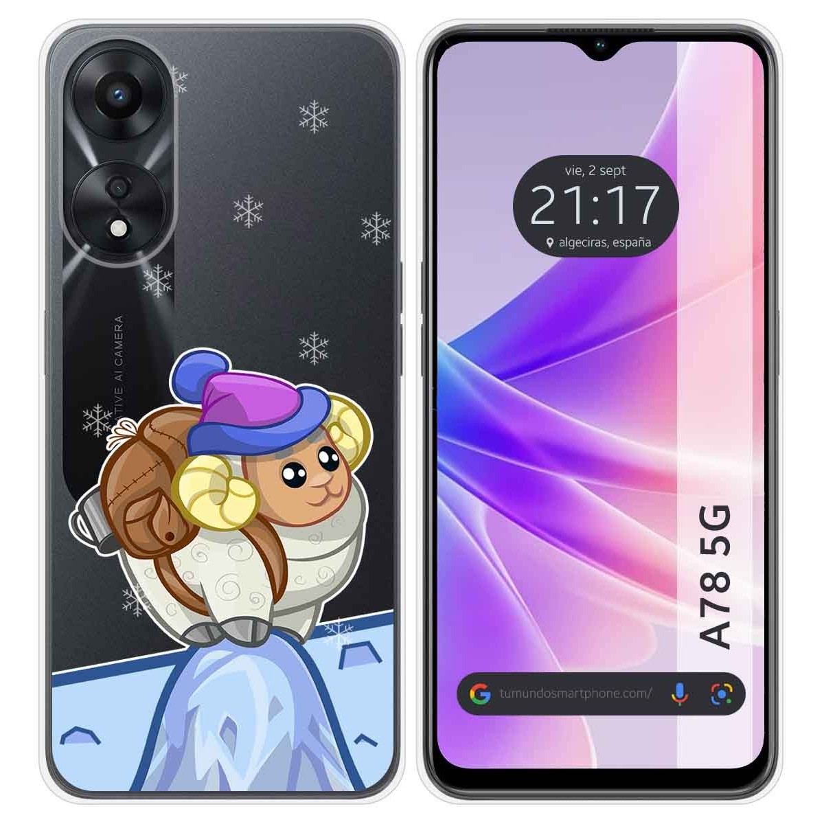 Funda Silicona Transparente para Oppo A78 5G diseño Cabra Dibujos