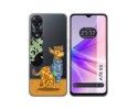 Funda Silicona Transparente para Oppo A78 5G diseño Jirafa Dibujos