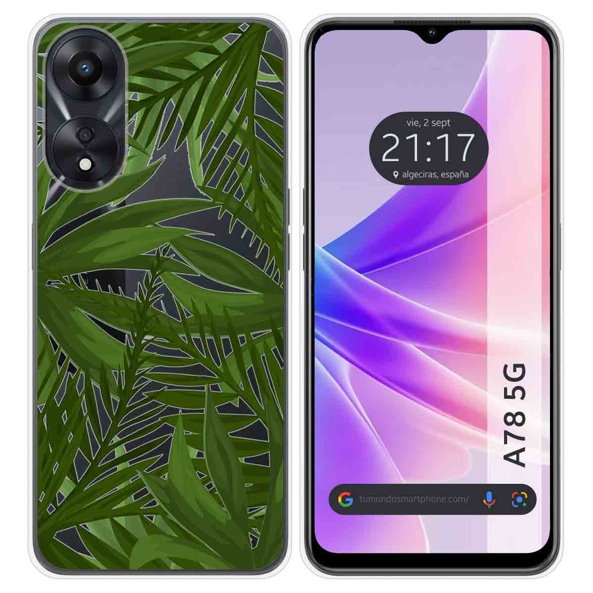 Funda Silicona Transparente para Oppo A78 5G diseño Jungla Dibujos