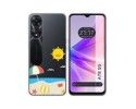 Funda Silicona Transparente para Oppo A78 5G diseño Playa Dibujos