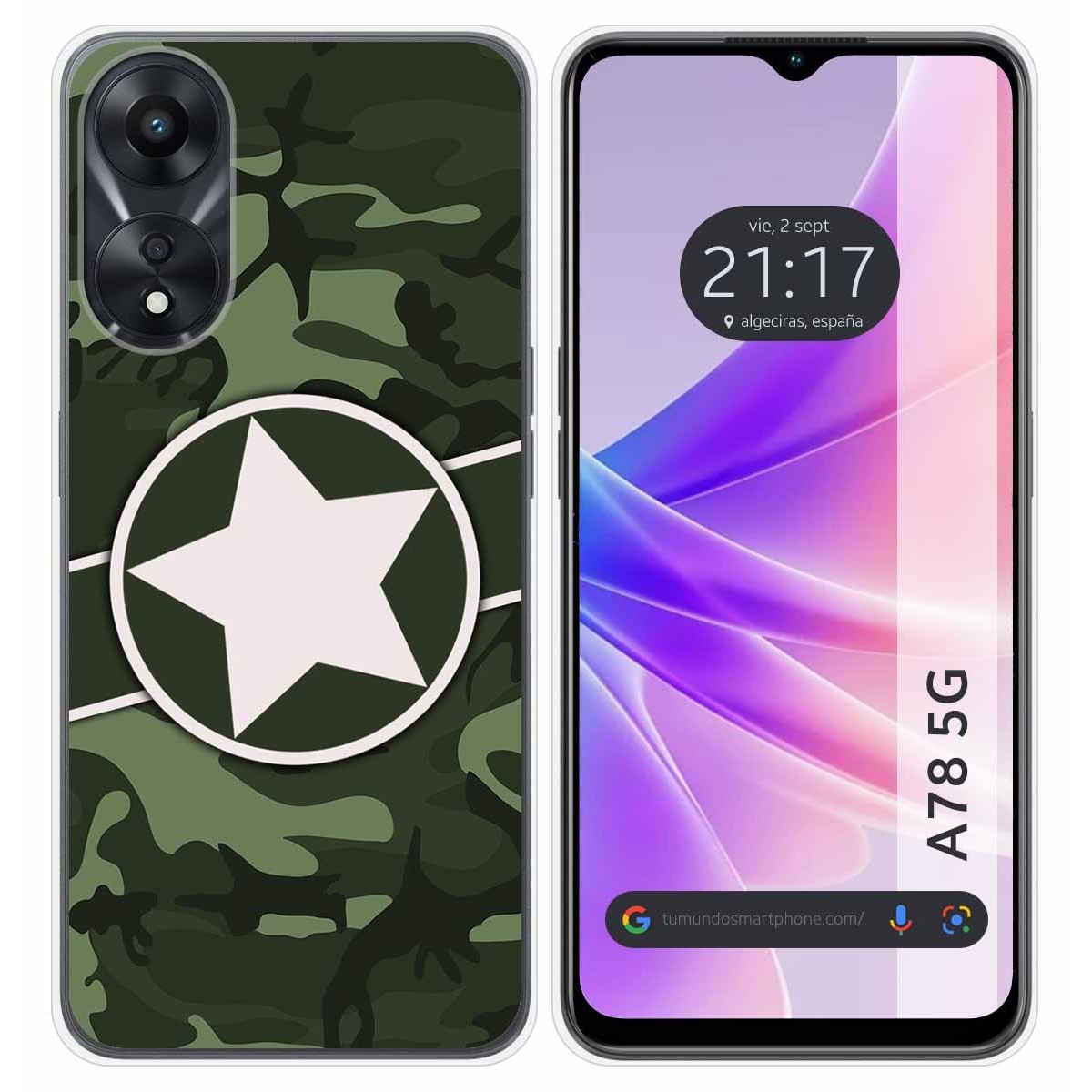 Funda Silicona para Oppo A78 5G diseño Camuflaje 01 Dibujos