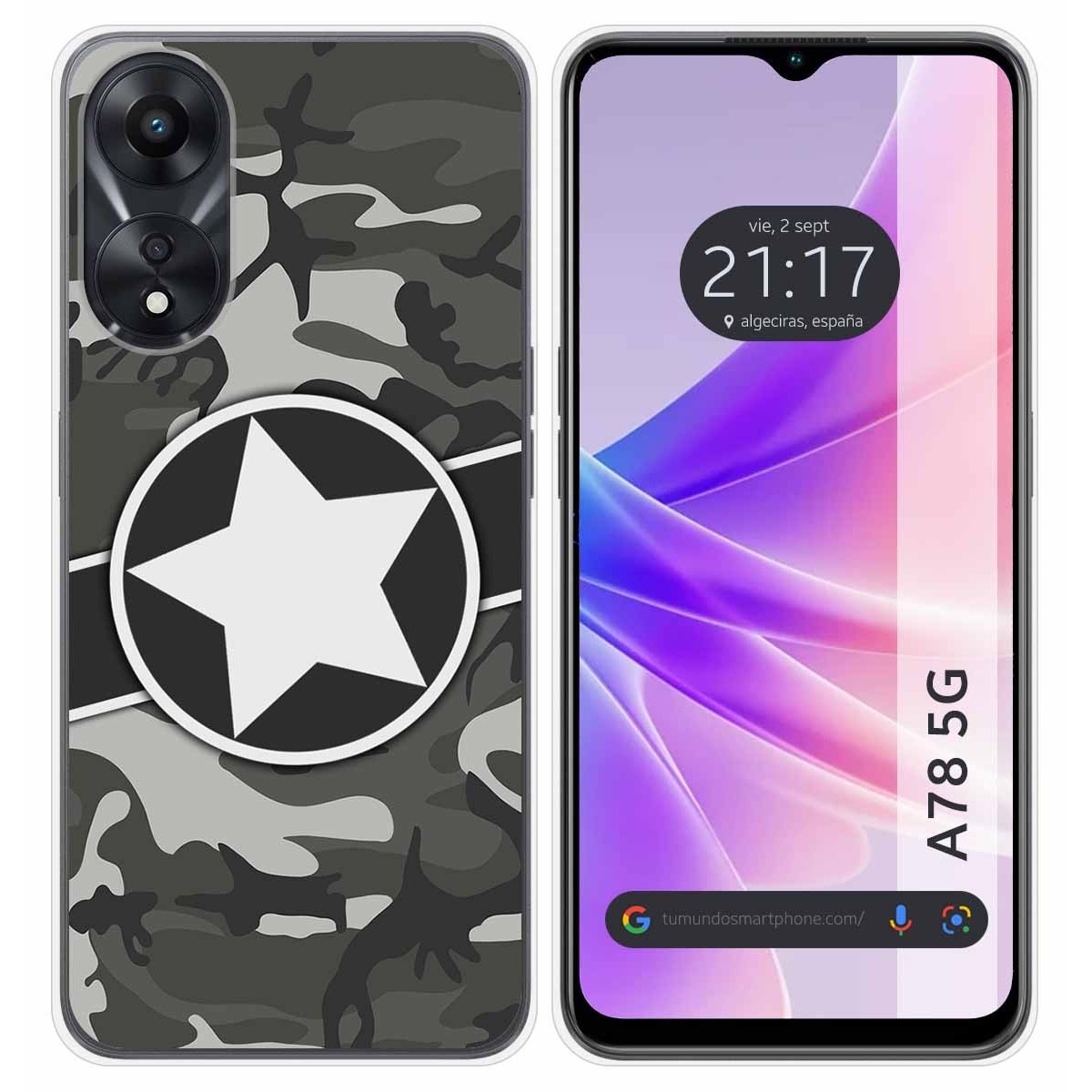 Funda Silicona para Oppo A78 5G diseño Camuflaje 02 Dibujos