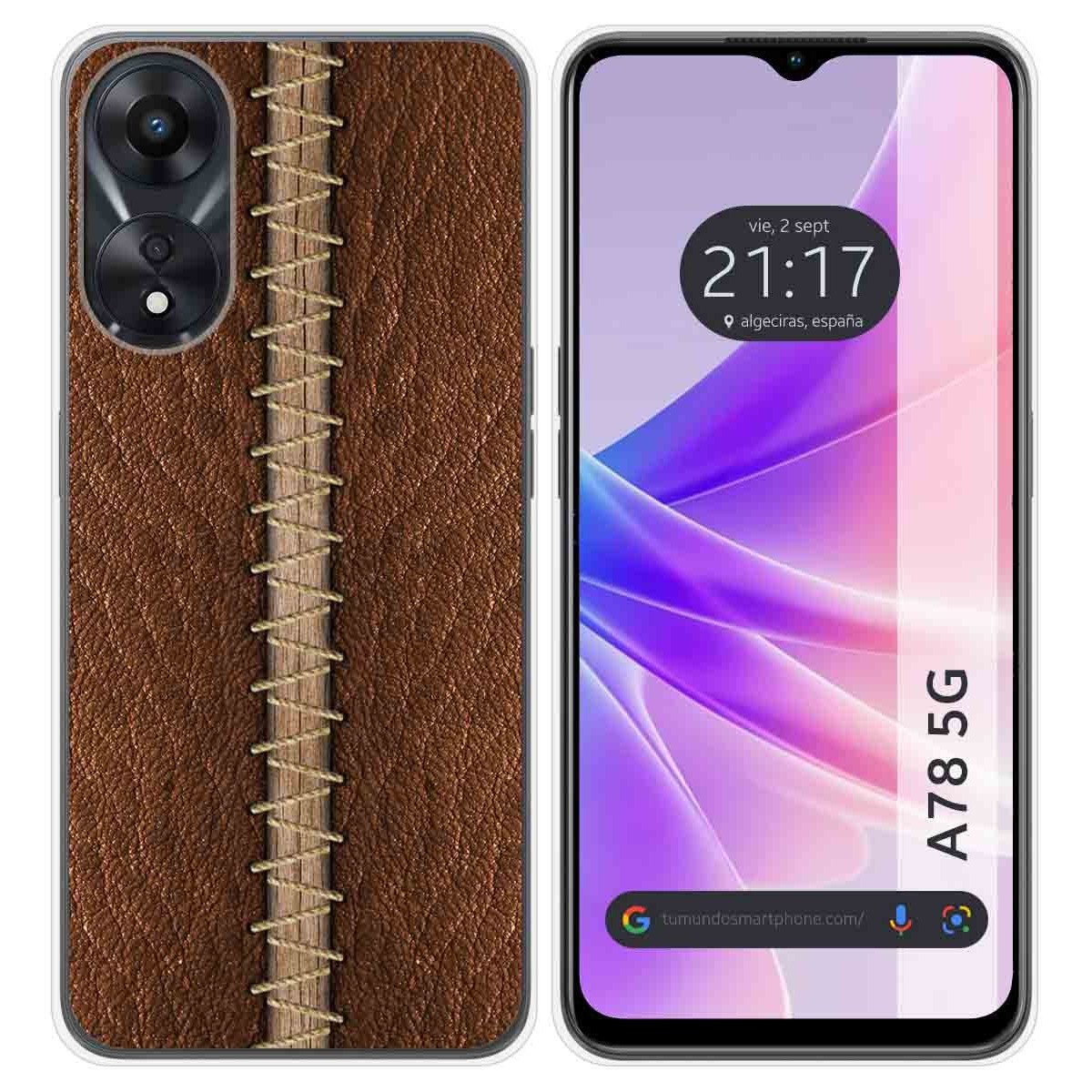 Funda Silicona para Oppo A78 5G diseño Cuero 01 Dibujos
