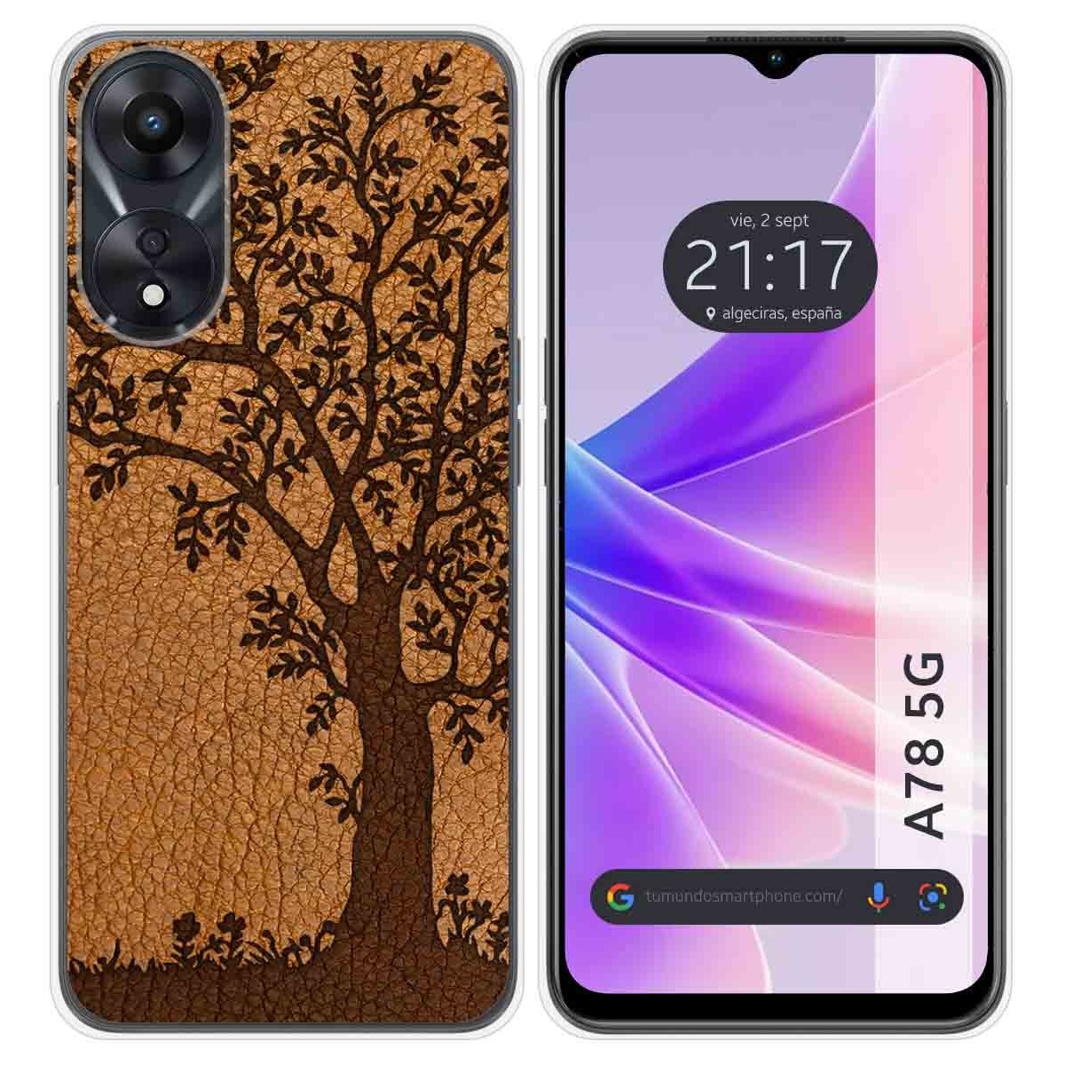 Funda Silicona para Oppo A78 5G diseño Cuero 03 Dibujos