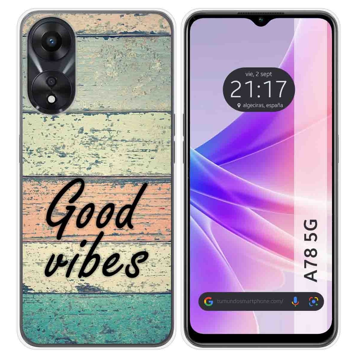 Funda Silicona para Oppo A78 5G diseño Madera 01 Dibujos