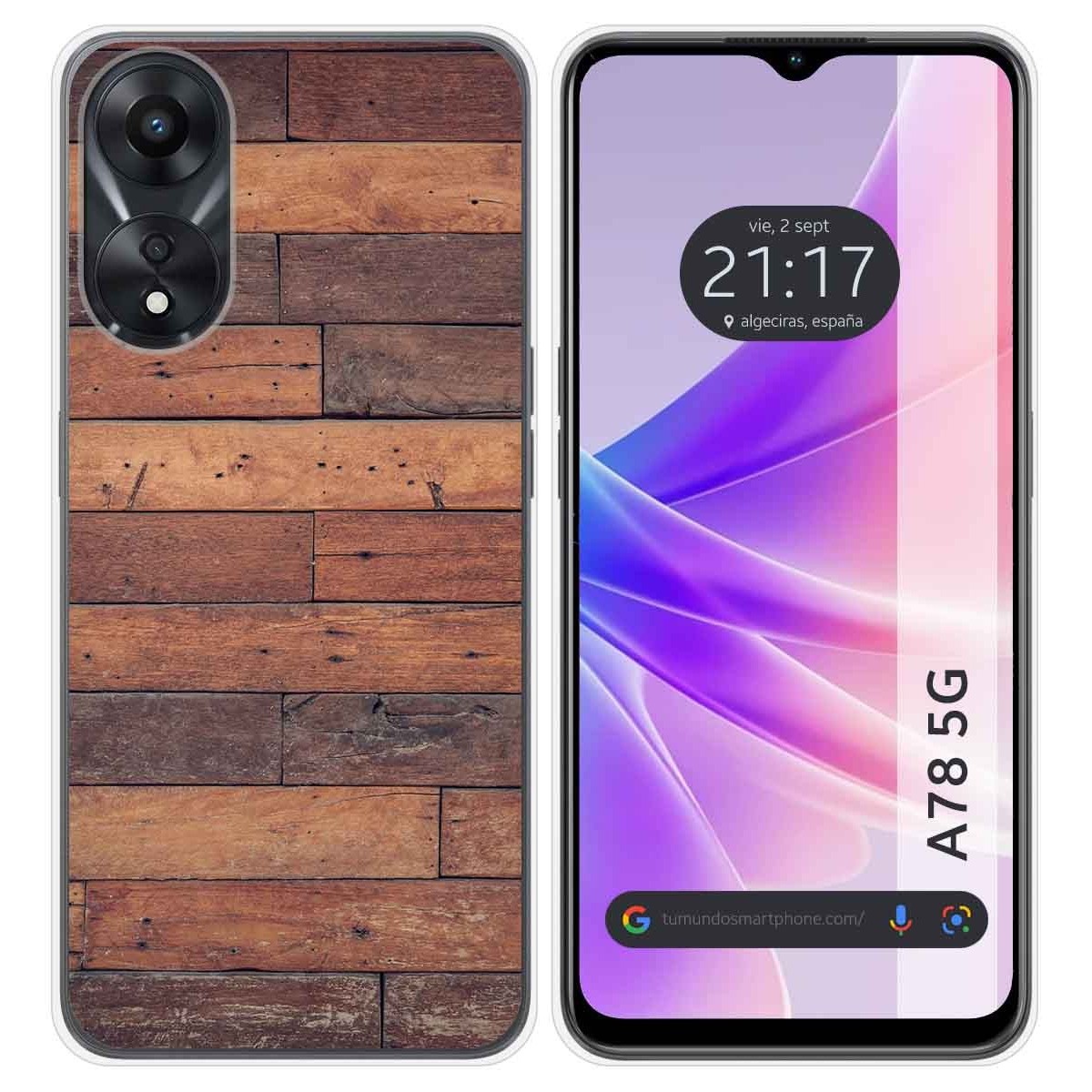 Funda Silicona para Oppo A78 5G diseño Madera 03 Dibujos