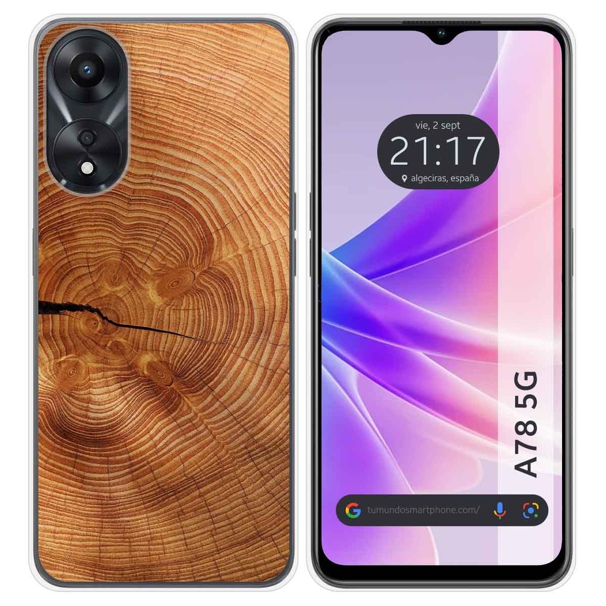 Funda Silicona para Oppo A78 5G diseño Madera 04 Dibujos