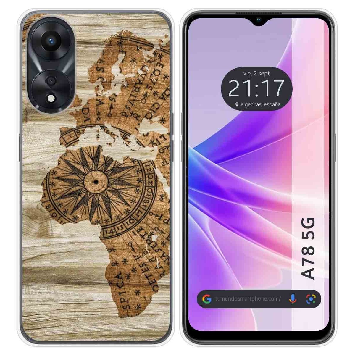 Funda Silicona para Oppo A78 5G diseño Madera 07 Dibujos